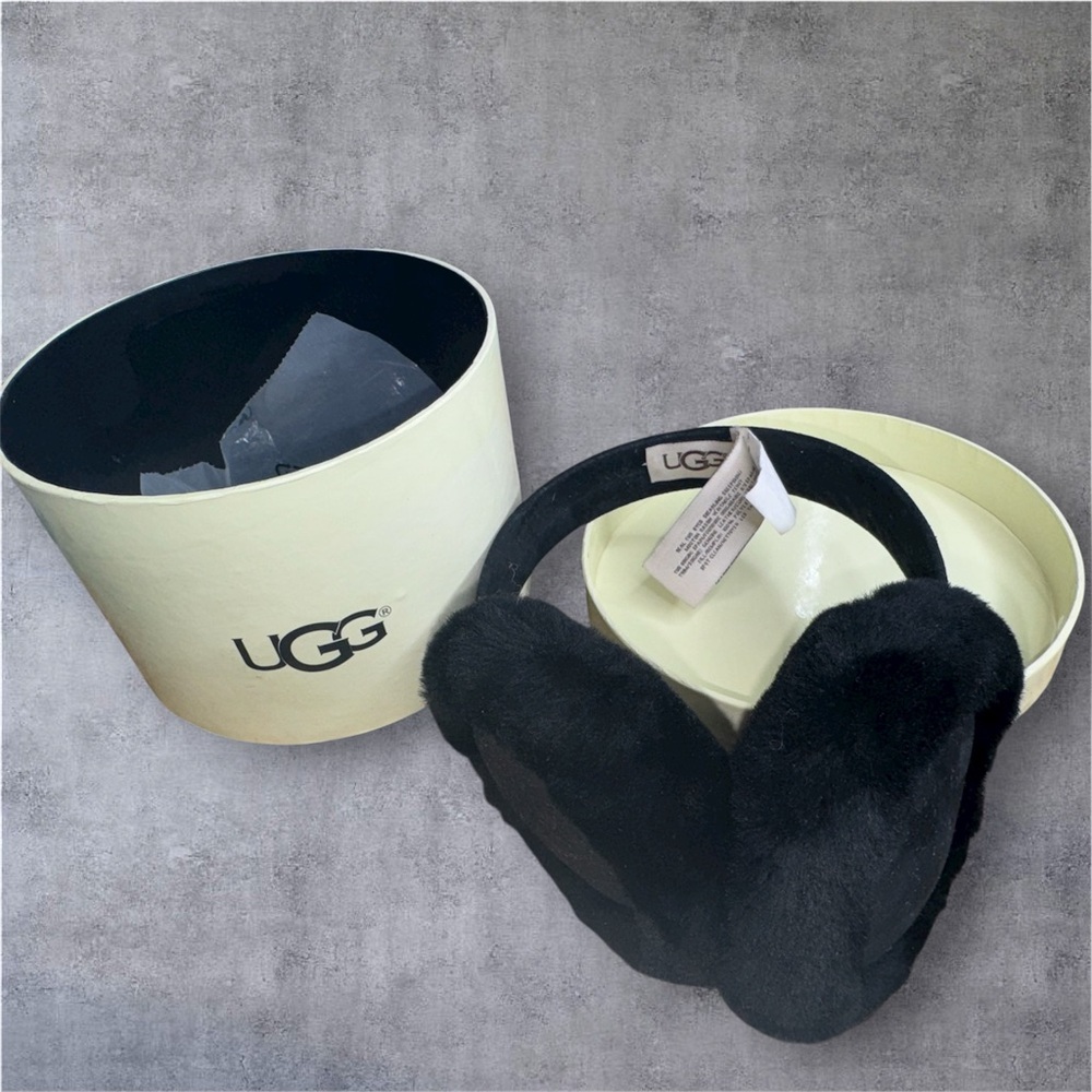 UGG Women's Black Faux Fur Shearling Earmuffs